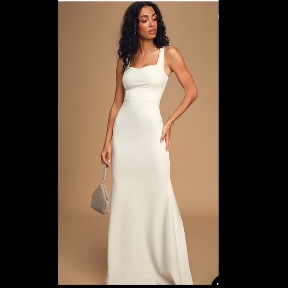 NWT!💞 Lulus Sweetest Thing White Maxi Dress - Size Medium - Picture 2 of 5
